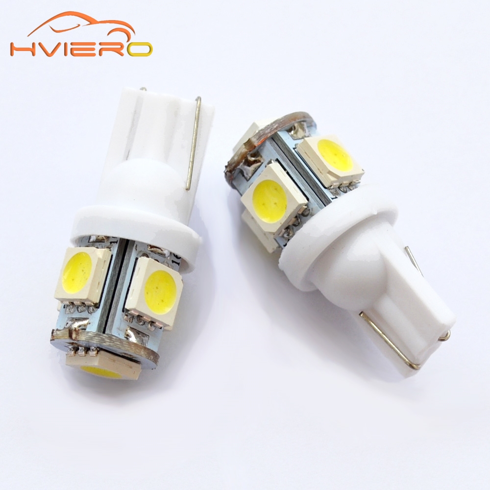 10x 5 LED/smd Per Bulb 12V Car Light Replacement W5W T10 5050 Wedge