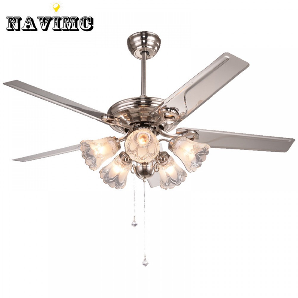 White Crystal Ceiling Fan With Lights Kits For Kids Room Coffee