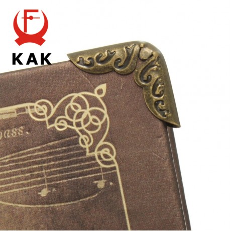 Kak 100pcs 15x15x3mm Antique Brass Metal Book Scrapbooking