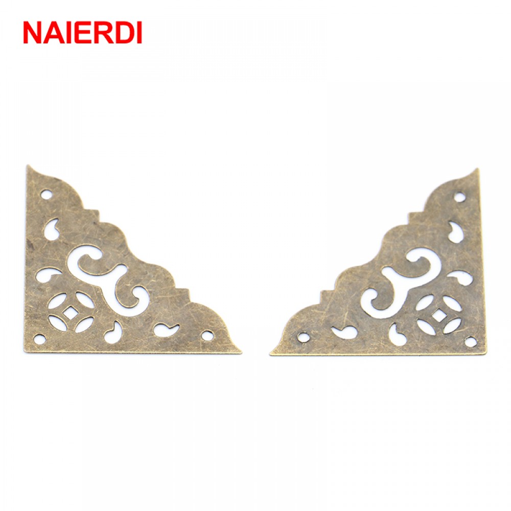 10pcs Naierdi Jewelry Box Corner Protector Bronze Decorative