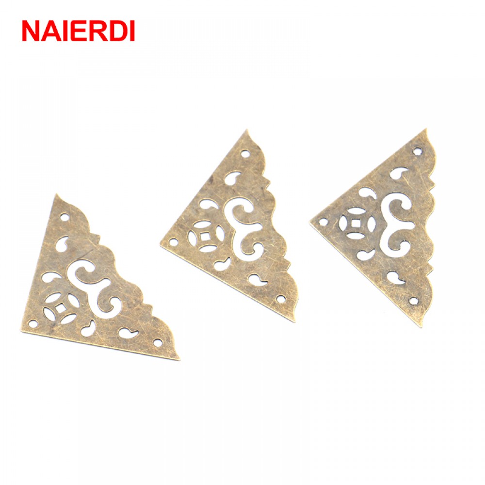 10pcs Naierdi Jewelry Box Corner Protector Bronze Decorative