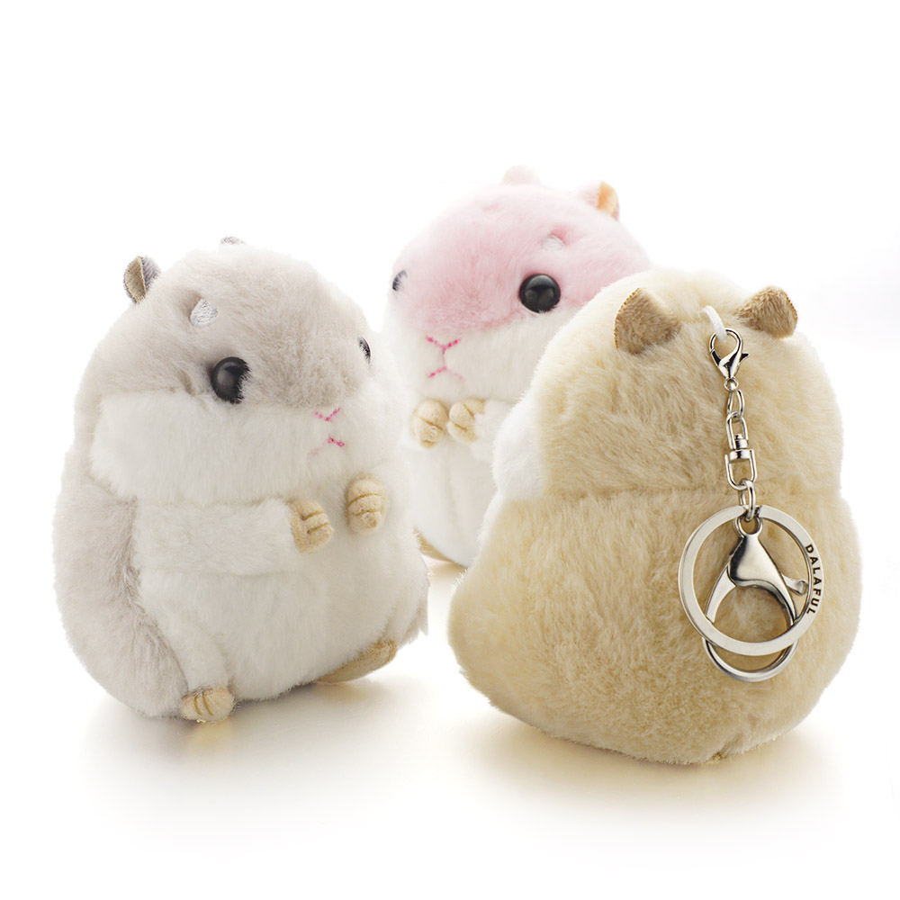 Dalaful Mini Hamster Keyrings Keychains Faux Rabbit Fur Pompom Fluffy Trinkets Car Handbag Pendant Key Chian Ring Holder K356 Dalaful Mini Hamster Keyrings Keychains Faux Rabbit Fur Pompom Fluffy Trinkets Car Handbag Pendant Key Chian Ring Holder K356