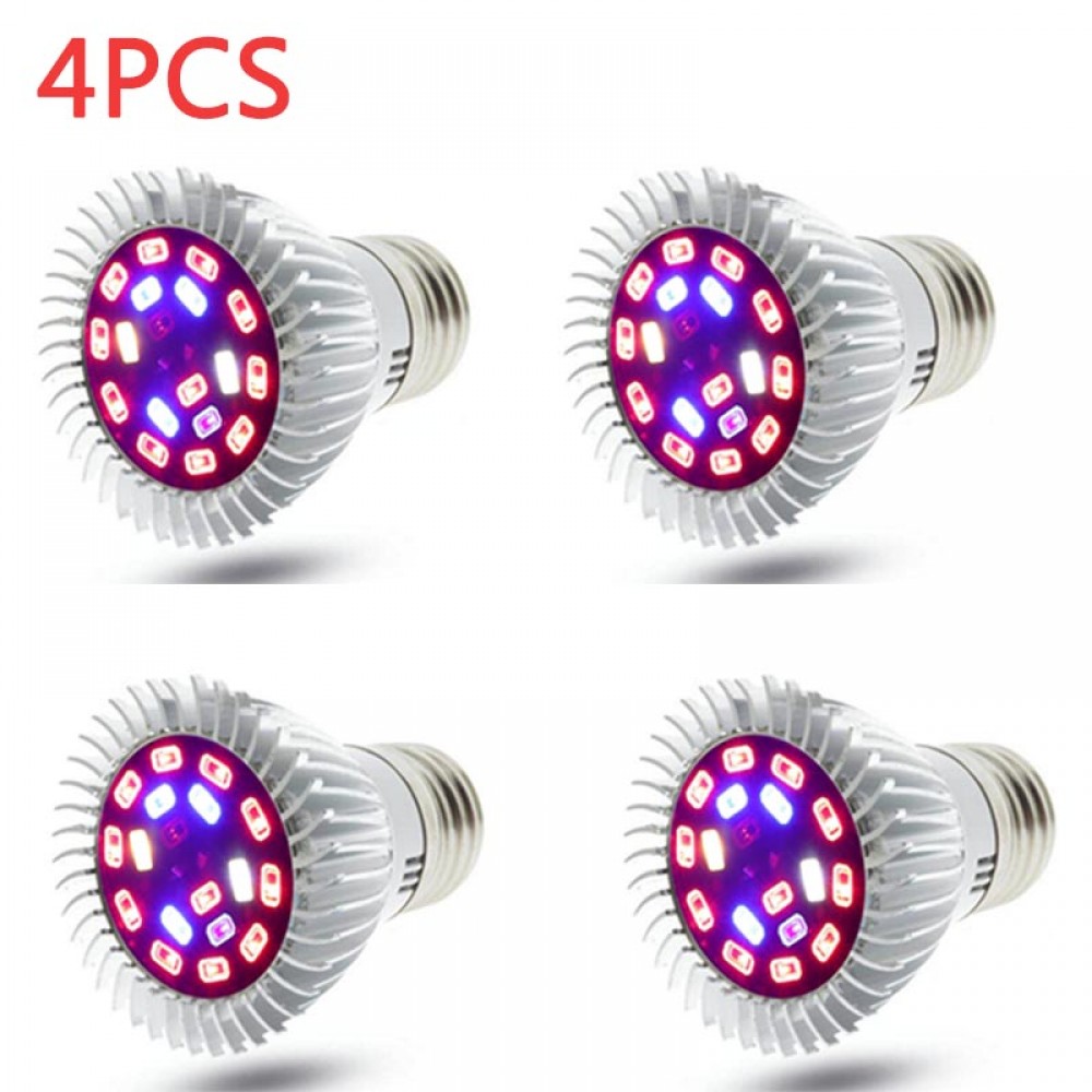 4PCS LED Grow Lights 18W E27 Full Spectrum SMD5730 18 leds Grow Lamp for Plants Vegetables Hydroponics System Grow Tent 4PCS LED Grow Lights 18W E27 Full Spectrum SMD5730 18 leds Grow Lamp for Plants Vegetables Hydroponics System Grow Tent
