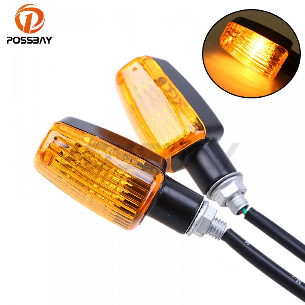 POSSBAY 12V Universal Motorcycle Turn Signal Light Indicators Amber Light For Honda CB 600 Hornet CB400 Shadow 750 Harley Yamaha POSSBAY 12V Universal Motorcycle Turn Signal Light Indicators Amber Light For Honda CB 600 Hornet CB400 Shadow 750 Harley Yamaha
