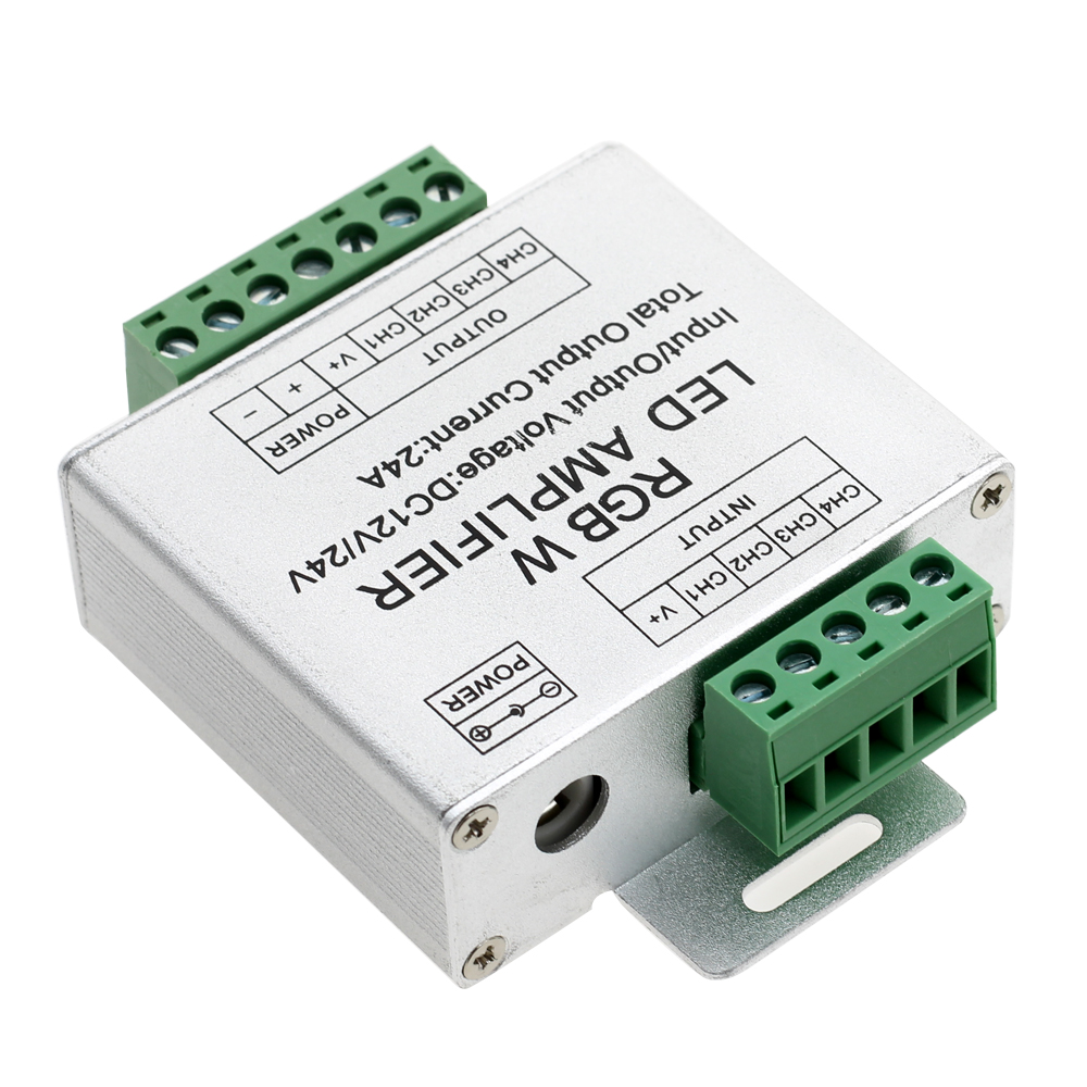 LED RGBW /RGB Amplifier DC12 - 24V 24A 4 Channel Output RGBW/RGB LED Strip Power Repeater Console Controller LED RGBW /RGB Amplifier DC12 - 24V 24A 4 Channel Output RGBW/RGB LED Strip Power Repeater Console Controller