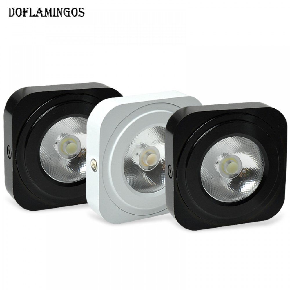5W Ultrathin Square free drive COB Led Panel Light Surface Mounted Downlight lighting Led ceiling down 110V/220V Black White 5W Ultrathin Square free drive COB Led Panel Light Surface Mounted Downlight lighting Led ceiling down 110V/220V Black White