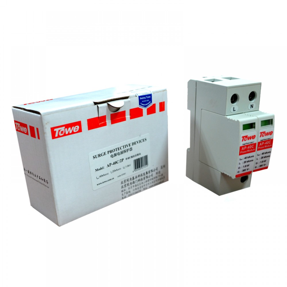 TOWE CLASS C surge protective device 40kA 2P SPD over voltage protector TOWE CLASS C surge protective device 40kA 2P SPD over voltage protector