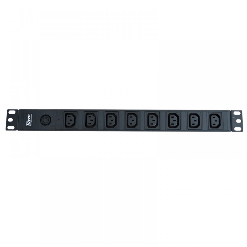 TOWE EN10/I812P 10A 8 WAYS IEC320 C13 with overload protect PDUs 19" Cabinet socket Power distribution Units TOWE EN10/I812P 10A 8 WAYS IEC320 C13 with overload protect PDUs 19" Cabinet socket Power distribution Units