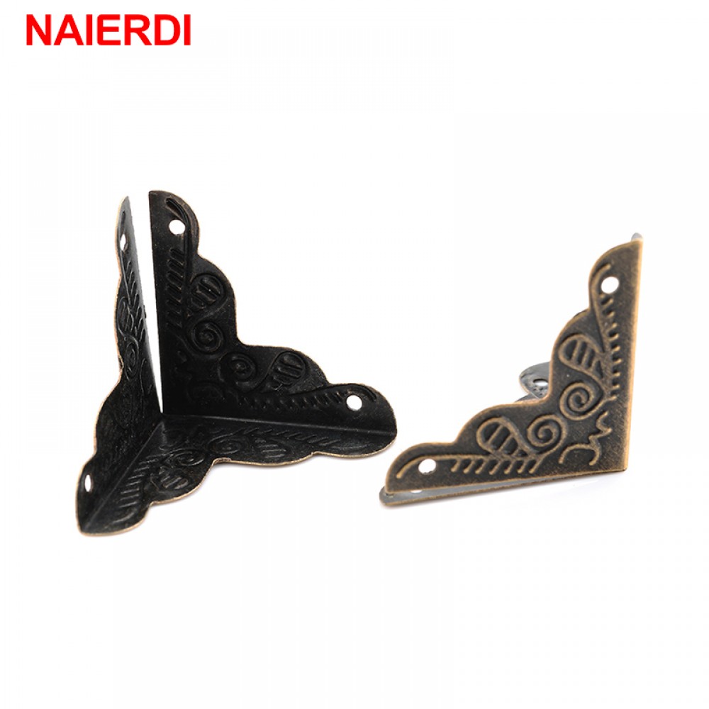 30PCS NAIERDI 3.6x2.4cm Luggage Case Box Corners Brackets Decorative Corner For Furniture Decorative Triangle Rattan Carved 30PCS NAIERDI 3.6x2.4cm Luggage Case Box Corners Brackets Decorative Corner For Furniture Decorative Triangle Rattan Carved