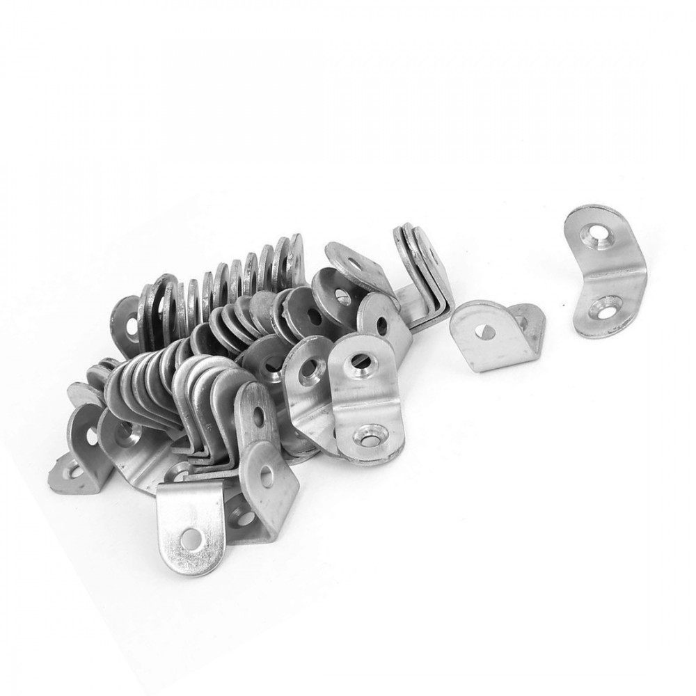 50pcs Furniture 20x20x15mm Shelf Support Angle Brackets Corner Braces Silver 50pcs Furniture 20x20x15mm Shelf Support Angle Brackets Corner Braces Silver