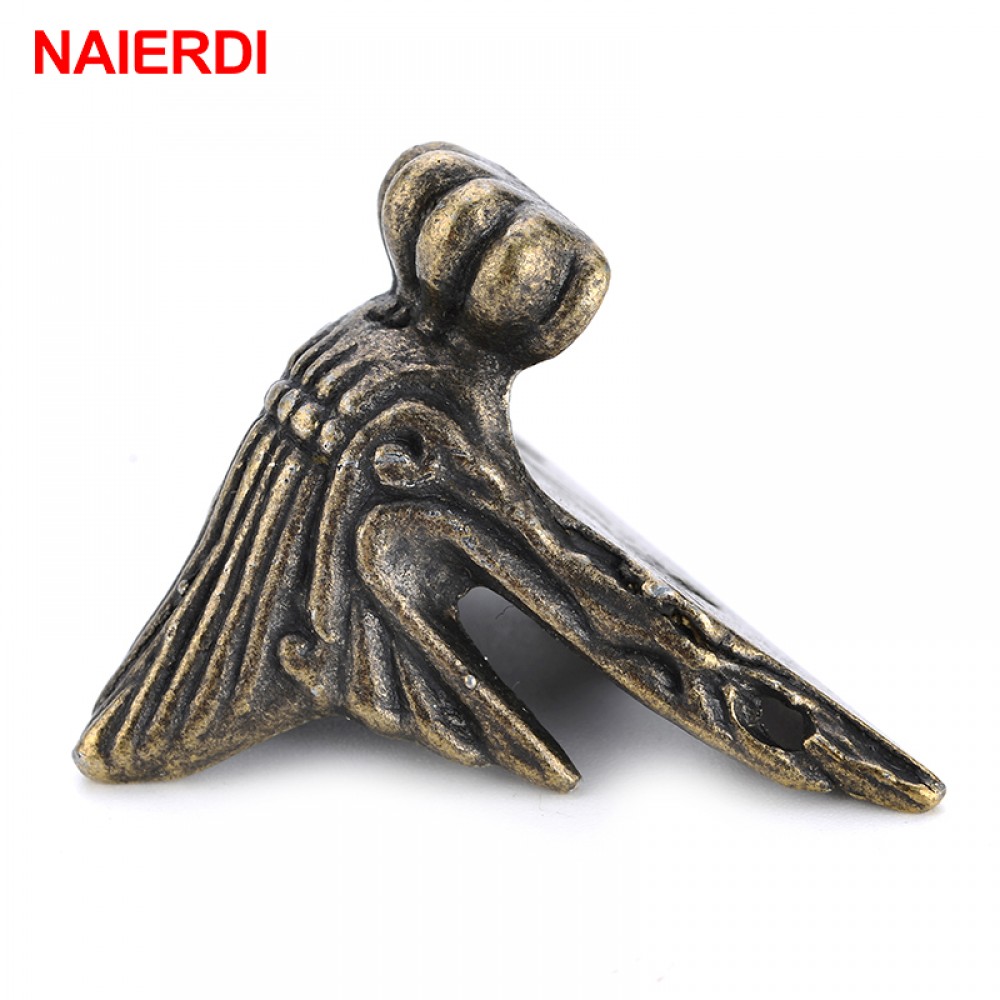 4PCS NAIERDI 40x30mm Antique Wood Box Feet Leg Corner Protector Triangle Rattan Carved Decorative Bracket For Furniture Hardware 4PCS NAIERDI 40x30mm Antique Wood Box Feet Leg Corner Protector Triangle Rattan Carved Decorative Bracket For Furniture Hardware