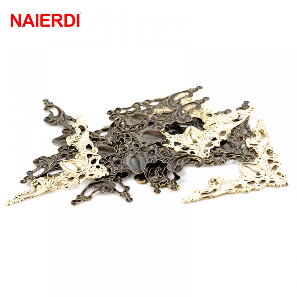 NAlERDI Angle Corner Brackets Gold Bronze 40mm Notebook Cover For Menus Pasting Box Photo Frame Furniture Decorative Protector NAlERDI Angle Corner Brackets Gold Bronze 40mm Notebook Cover For Menus Pasting Box Photo Frame Furniture Decorative Protector