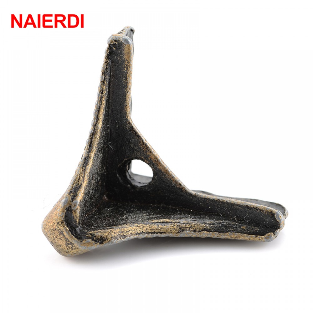 4PCS NAIERDI Antique Corner Protector Bronze Jewelry Chest Box Wooden Case Decorative Feet Leg Metal Corner Bracket Hardware 4PCS NAIERDI Antique Corner Protector Bronze Jewelry Chest Box Wooden Case Decorative Feet Leg Metal Corner Bracket Hardware