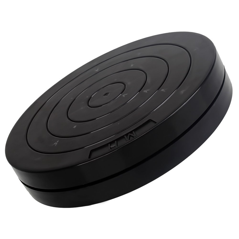 7-Inch Black Round Plastic Rotary Plate Turnplate Clay Pottery Sculpture Tool 7-Inch Black Round Plastic Rotary Plate Turnplate Clay Pottery Sculpture Tool