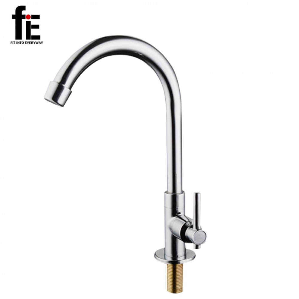 fiE 360 Degree Swivel Alloy Kitchen Cold Kitchen Tap Single Hole Water Tap Kitchen Faucet fiE 360 Degree Swivel Alloy Kitchen Cold Kitchen Tap Single Hole Water Tap Kitchen Faucet