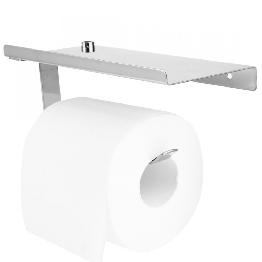 DSHA Hot Stainless steel 304 bathroom paper phone holder with shelf bathroom Mobile phones towel rack toilet paper holder tiss DSHA Hot Stainless steel 304 bathroom paper phone holder with shelf bathroom Mobile phones towel rack toilet paper holder tiss