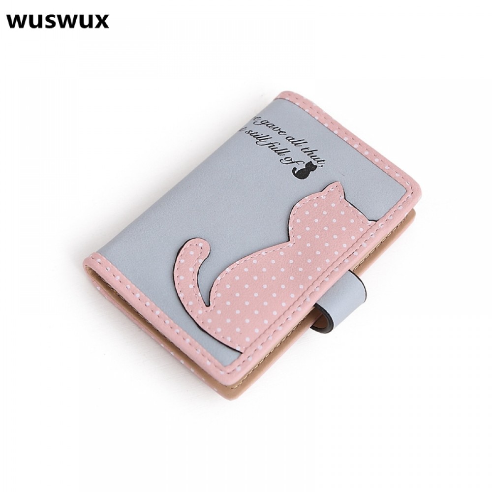 Fashion Cute little cat 20 Card Slot PU Strap Buckle Business card Case Brand ID Credit Card Holder 5 colors Fashion Cute little cat 20 Card Slot PU Strap Buckle Business card Case Brand ID Credit Card Holder 5 colors