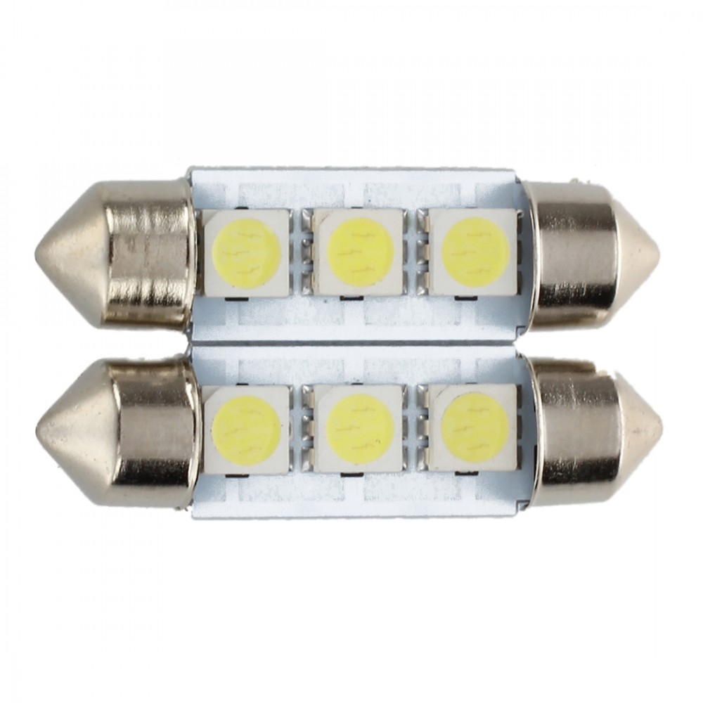 2x C5W 3 LED SMD 5050 34mm Xenon White Bulb plate shuttle Festoons dome ceiling lamp car light 2x C5W 3 LED SMD 5050 34mm Xenon White Bulb plate shuttle Festoons dome ceiling lamp car light
