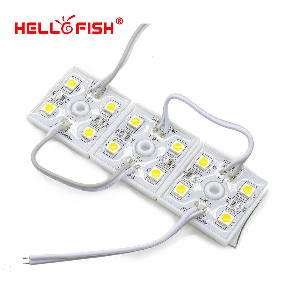 Hello Fish 100pcs DC12V 5050 4 LED Modules White/Warm White IP65 Waterproof for LED Signs Advertisements Hello Fish 100pcs DC12V 5050 4 LED Modules White/Warm White IP65 Waterproof for LED Signs Advertisements