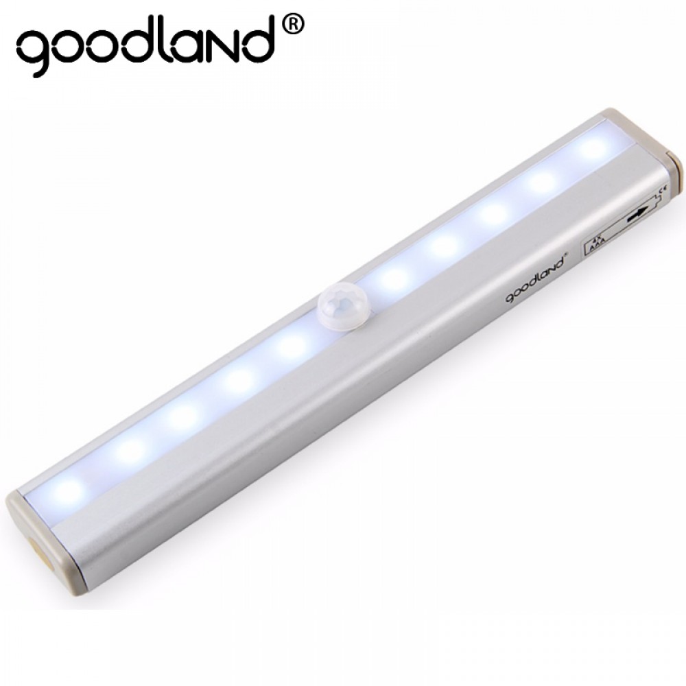 Goodland LED Night Light IR Infrared Motion Sensor Night Light 10 LEDs Wireless LED Closet Lights 4* AAA Battery Wardrobe Lights Goodland LED Night Light IR Infrared Motion Sensor Night Light 10 LEDs Wireless LED Closet Lights 4* AAA Battery Wardrobe Lights