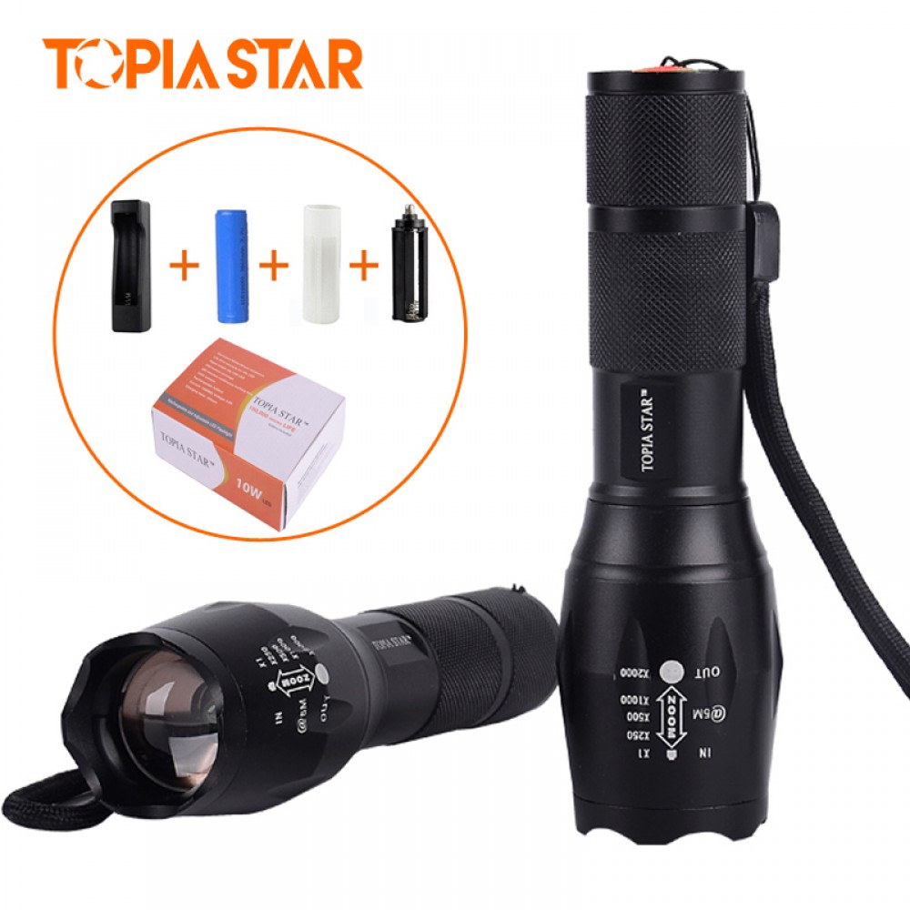 TOPIA STAR USB Rechargeable Led Flashlights Torch Portable Powerful Hunting Light Police Military Tactical Flashlight Lamp TOPIA STAR USB Rechargeable Led Flashlights Torch Portable Powerful Hunting Light Police Military Tactical Flashlight Lamp
