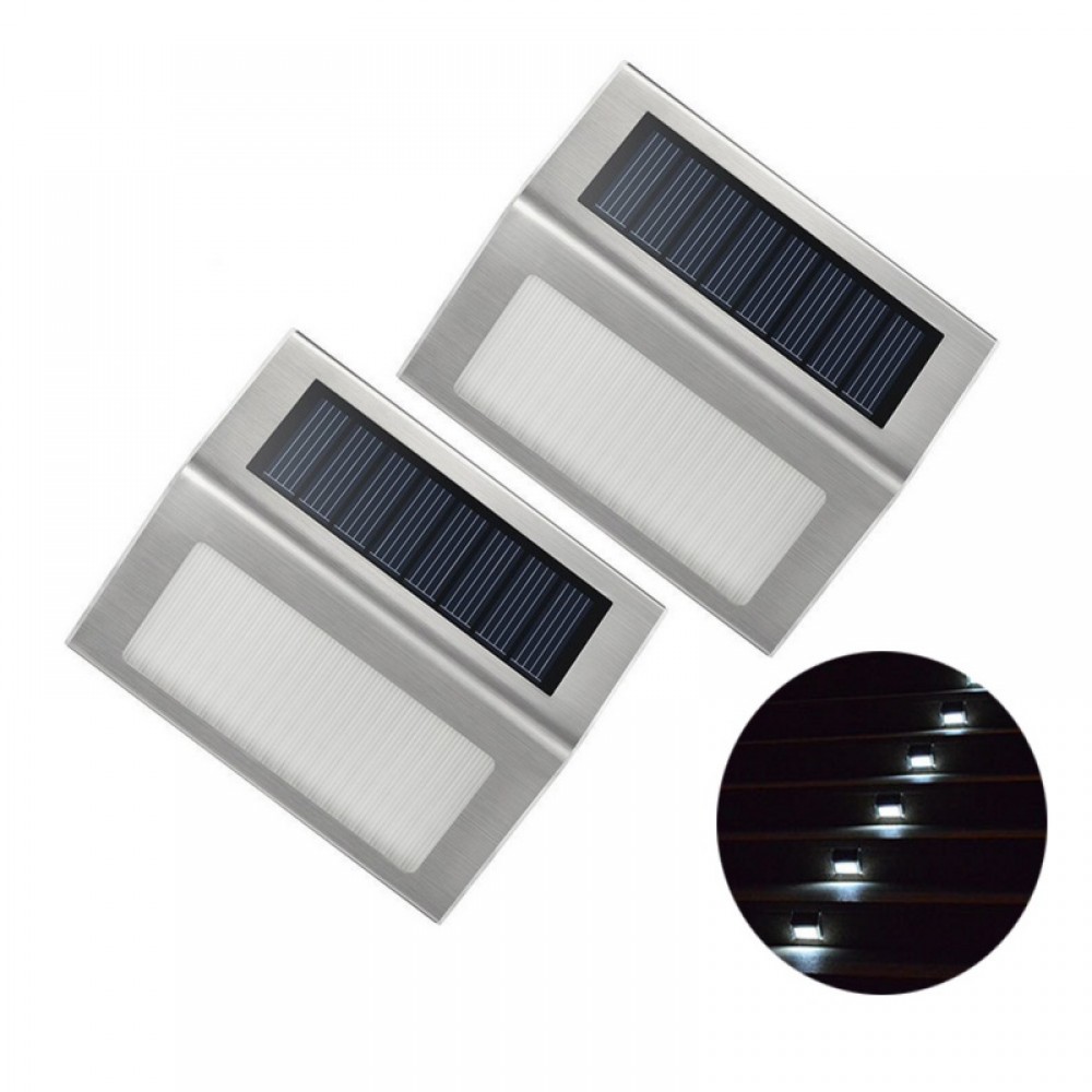 Stainless Steel Solar Garden Lights Solar Wall Lights Outdoor Solar Staircase Lights 3 LED Solar Powered Stair Lights Stainless Steel Solar Garden Lights Solar Wall Lights Outdoor Solar Staircase Lights 3 LED Solar Powered Stair Lights